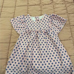 Zara Pink Dress with Blue Floral Design
